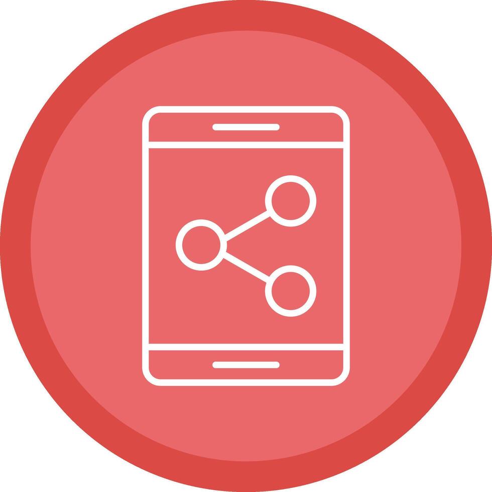 Sharing Line Multi Circle Icon vector