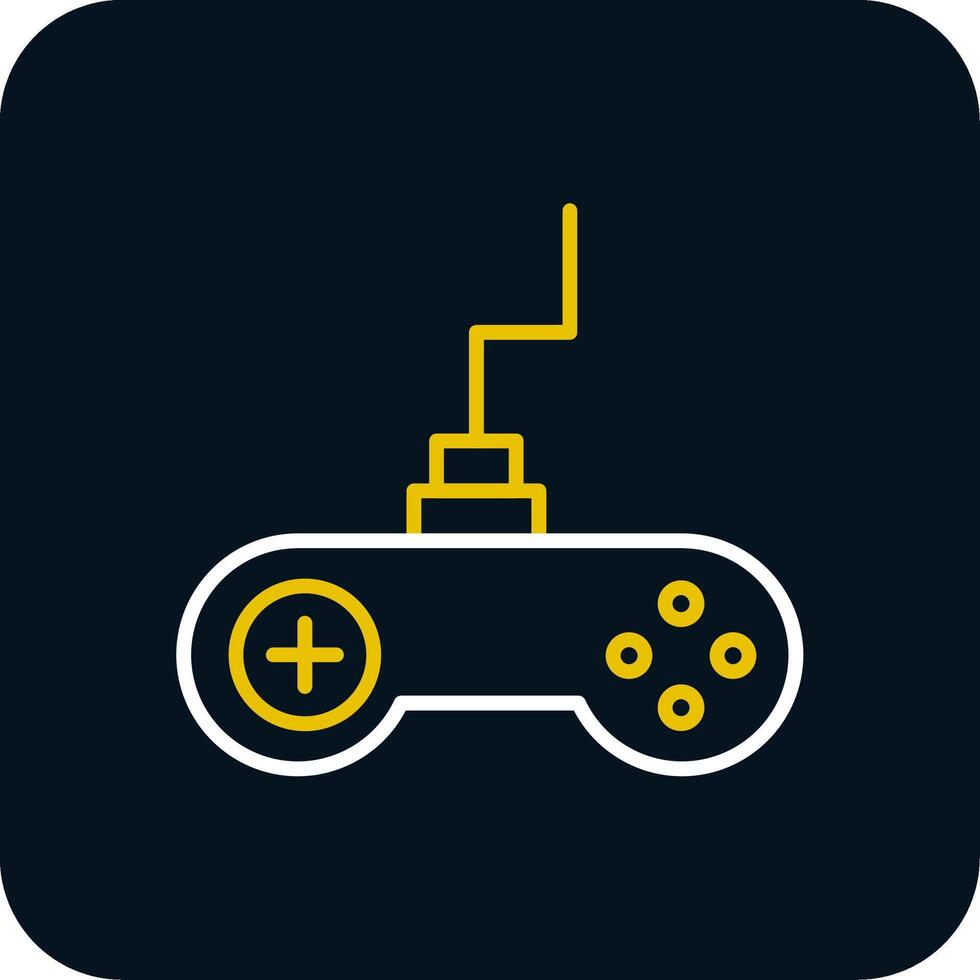 Gaming Line Red Circle Icon vector