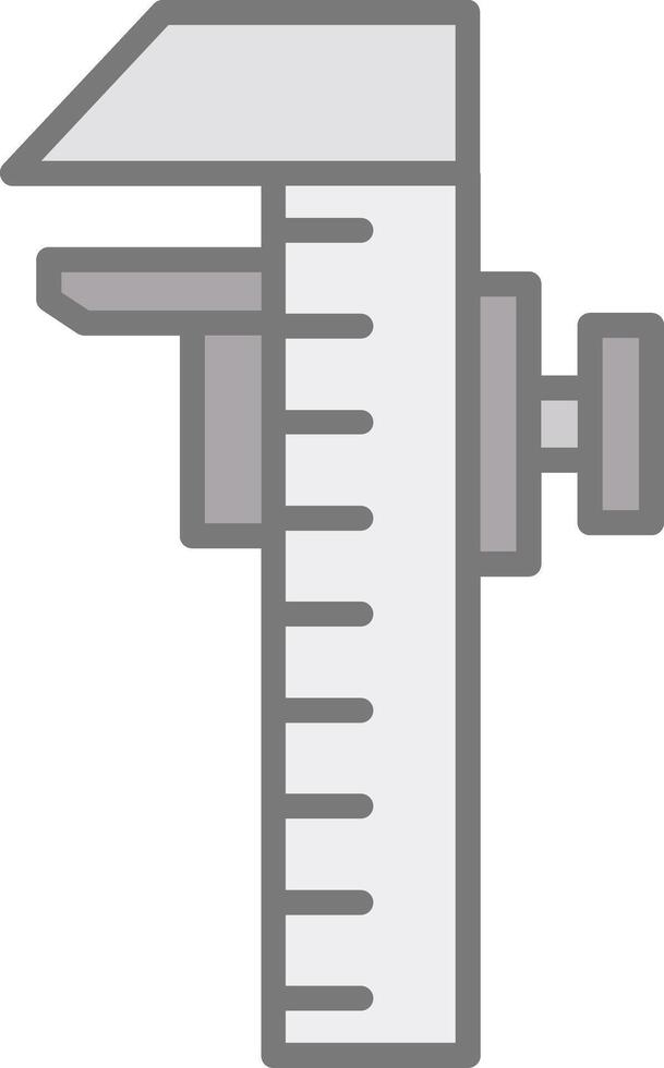 Caliper Line Filled Light Icon vector