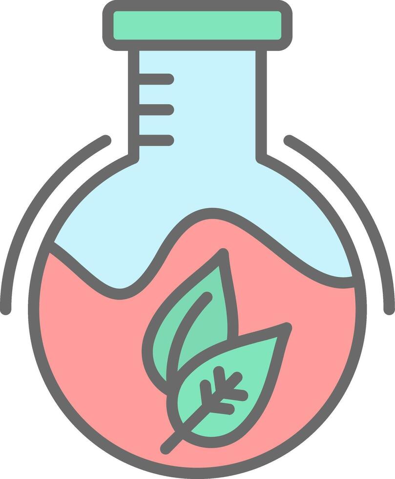 Test Tube Line Filled Light Icon vector