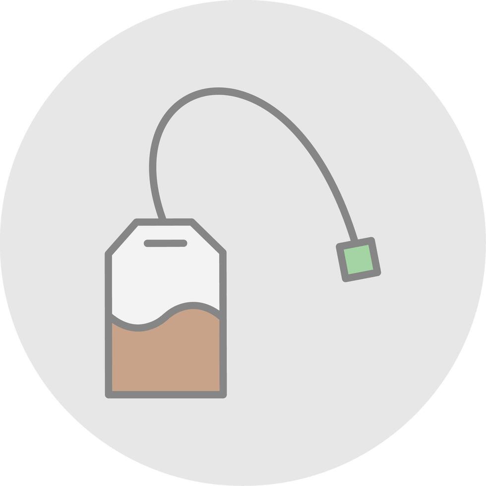 Tea Bag Line Filled Light Icon vector