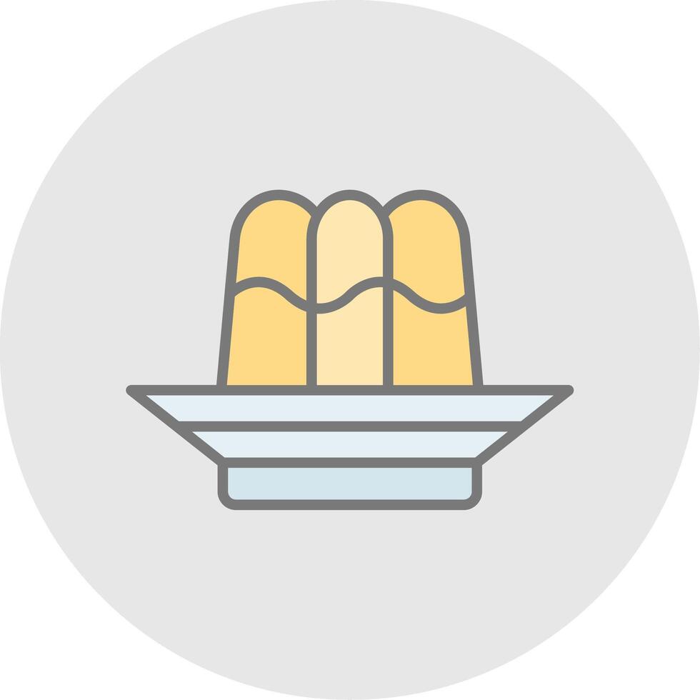 Jelly Line Filled Light Icon vector