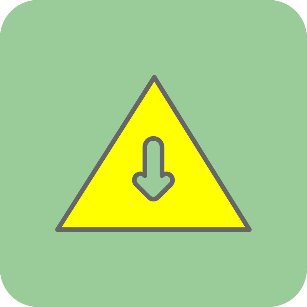 Sign Filled Yellow Icon vector