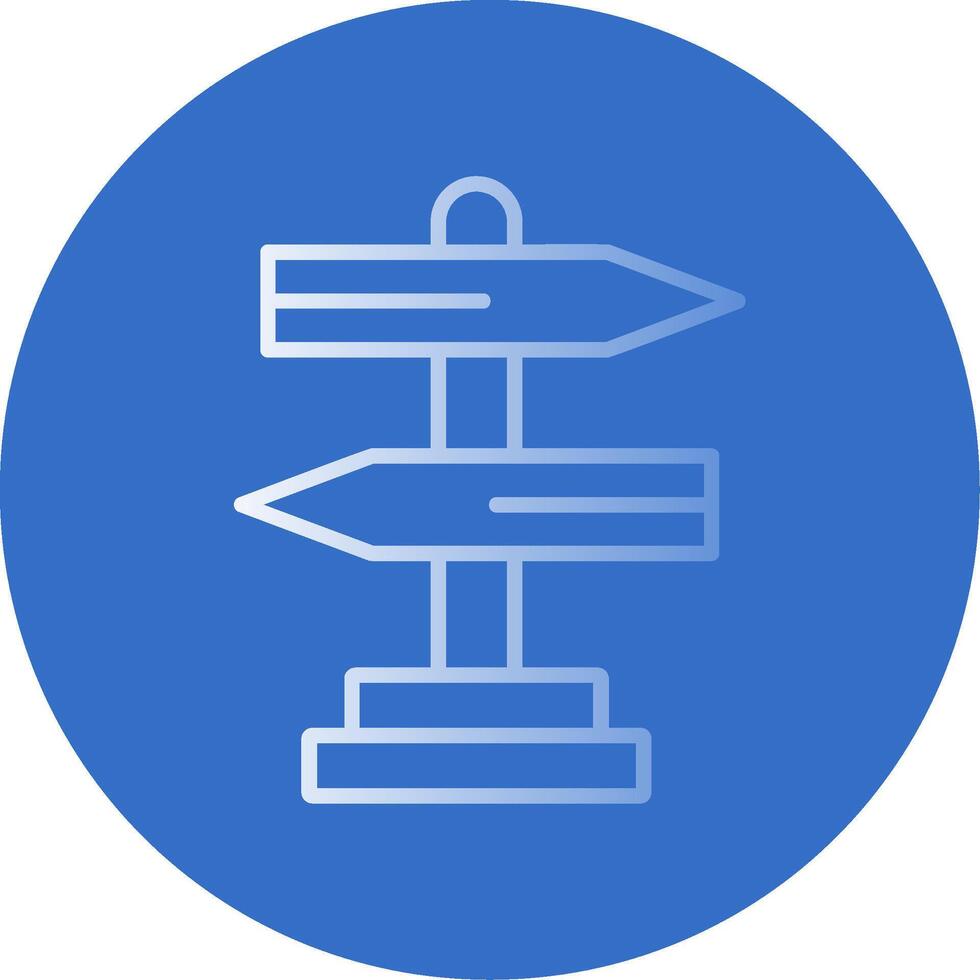 Signpost Flat Bubble Icon vector