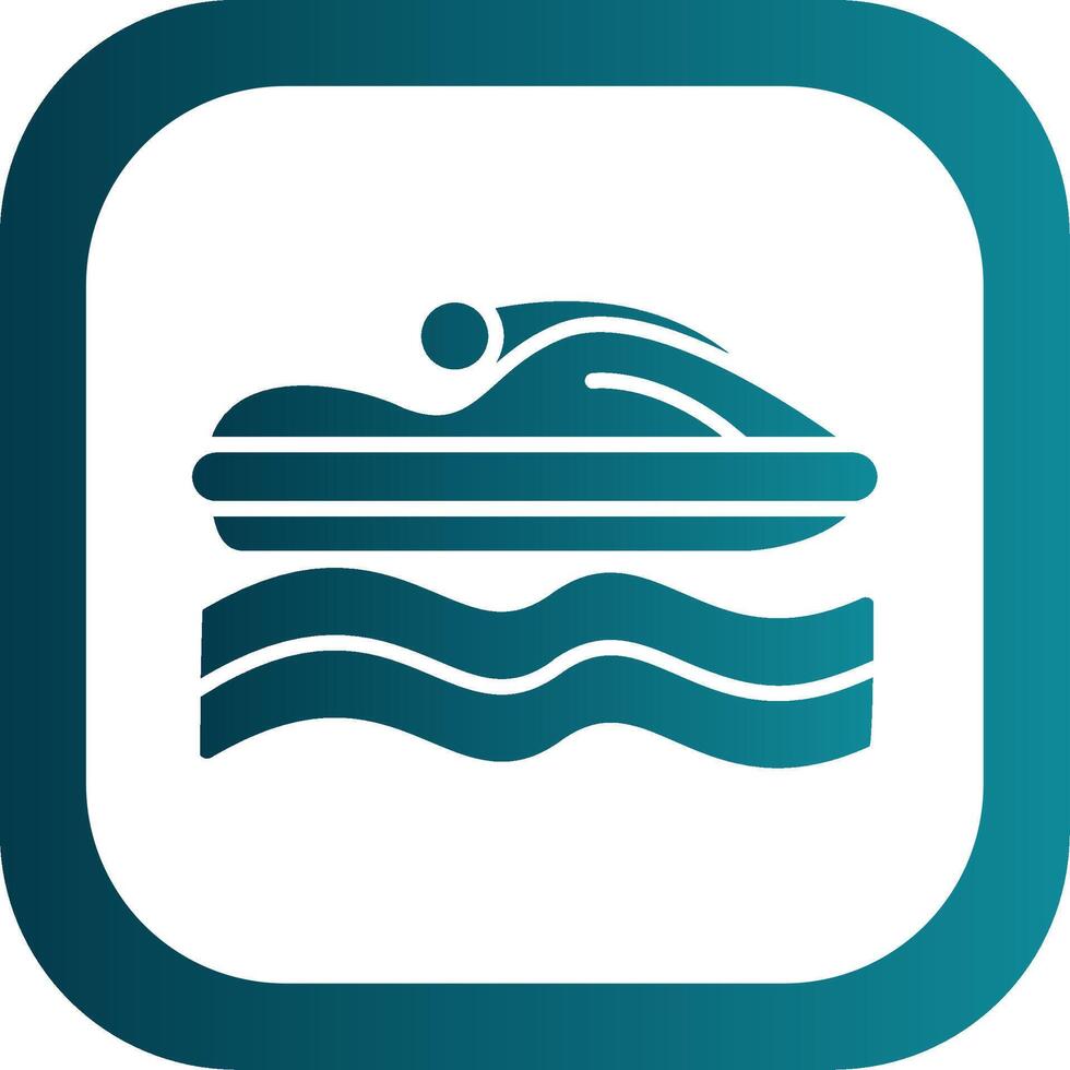 Jet Ski Filled Yellow Icon vector