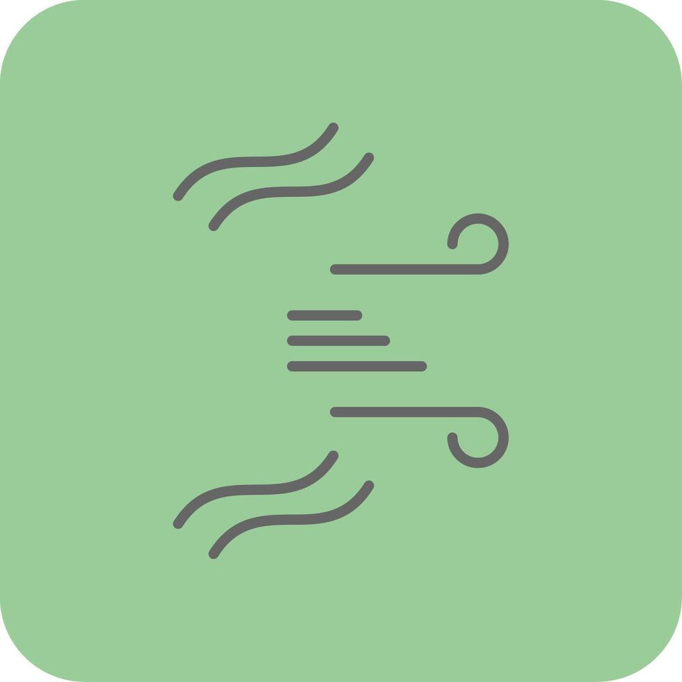 Wind Filled Yellow Icon vector