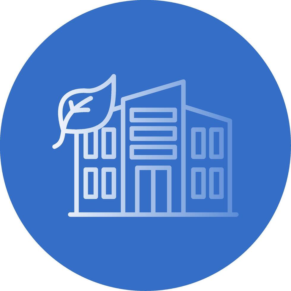 Sustainable Architecture Flat Bubble Icon vector