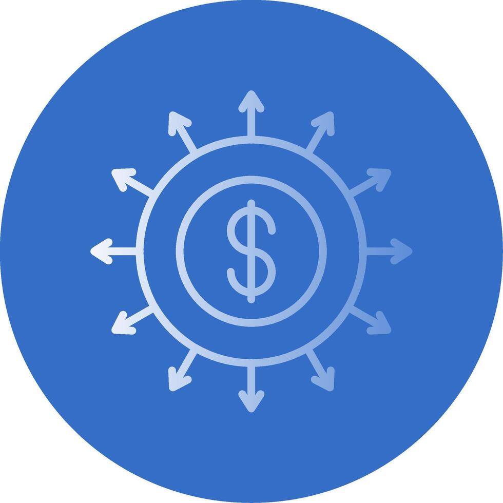 Budget Spending Flat Bubble Icon vector