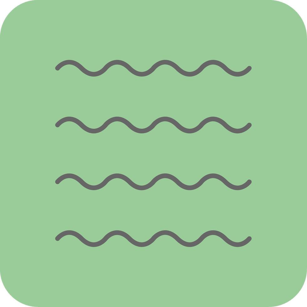 Waves Filled Yellow Icon vector