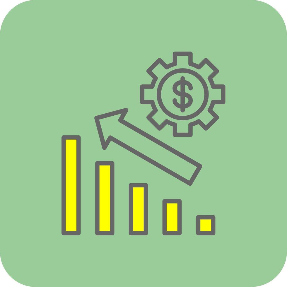 Wind Turbine Filled Yellow Icon vector