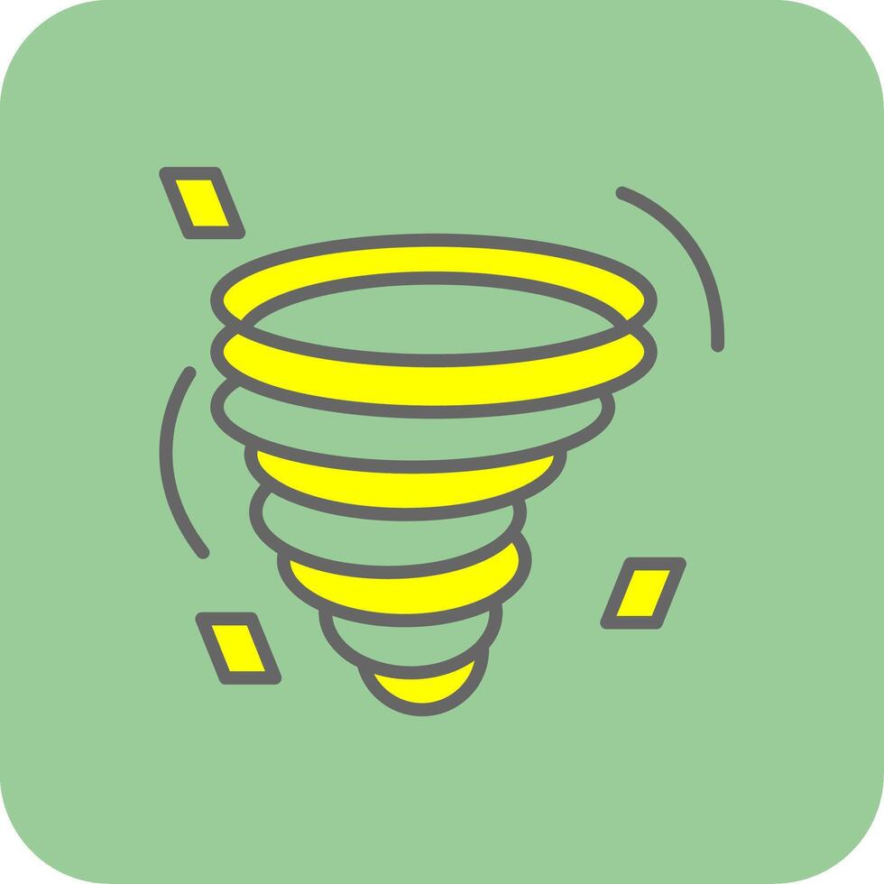 Tornado Filled Yellow Icon vector