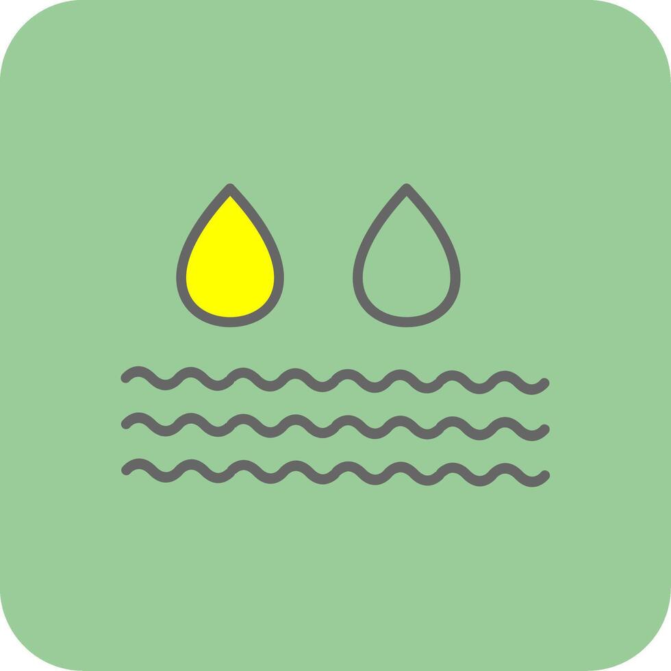 Water Filled Yellow Icon vector