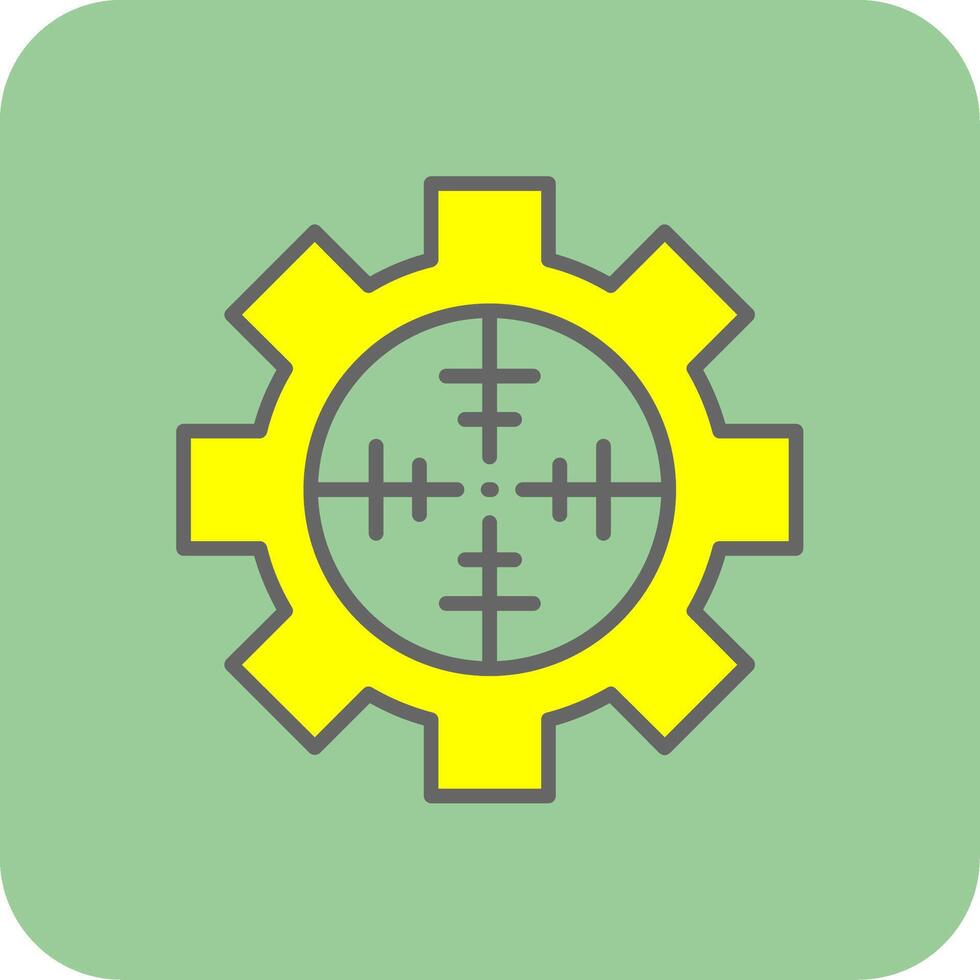 Factory Pollution Filled Yellow Icon vector
