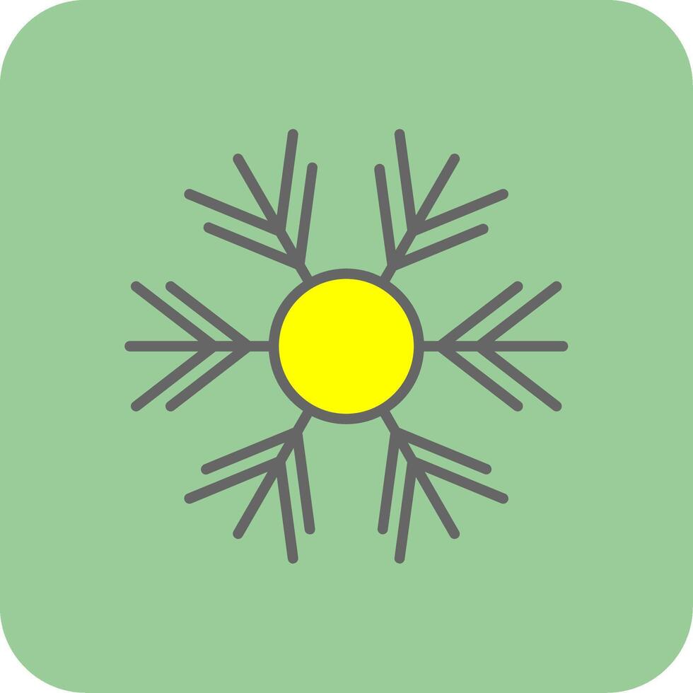 Snowflake Filled Yellow Icon vector