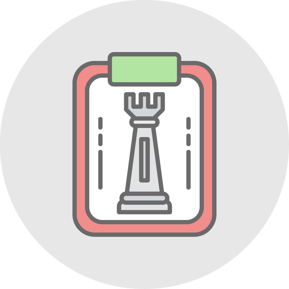 Strategy Line Filled Light Icon vector