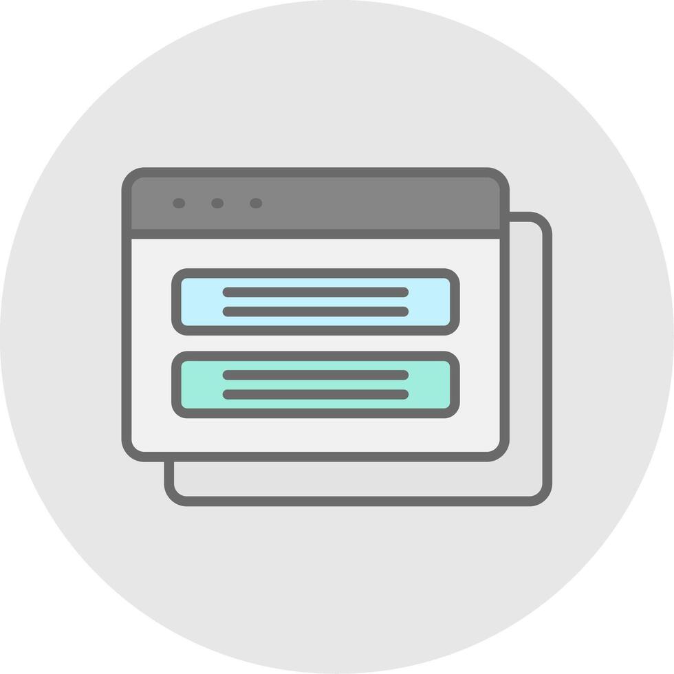 Browser Line Filled Light Icon vector