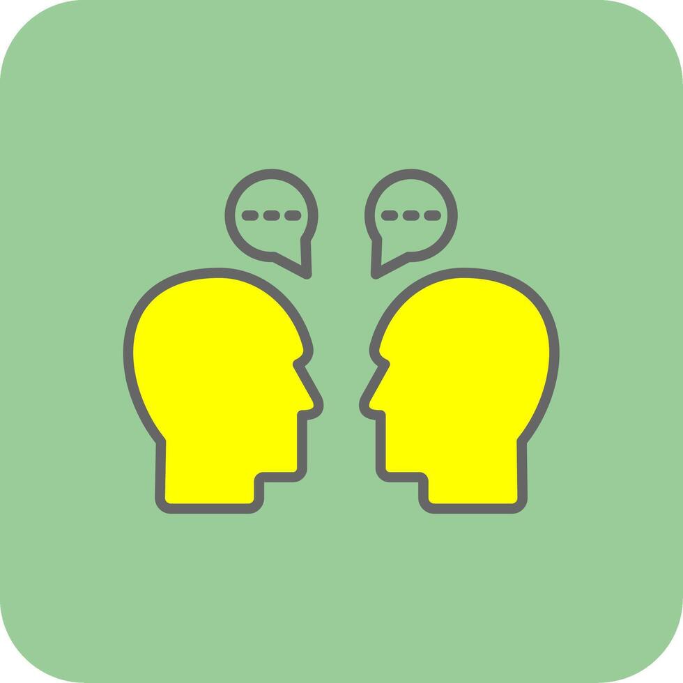 Negotiation Filled Yellow Icon vector