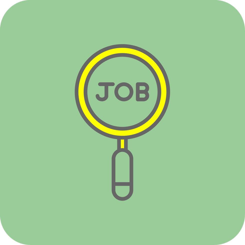 Job Search Filled Yellow Icon vector