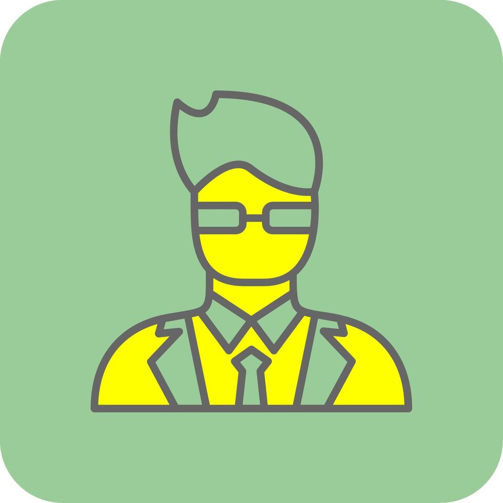 Bodyguard Filled Yellow Icon vector