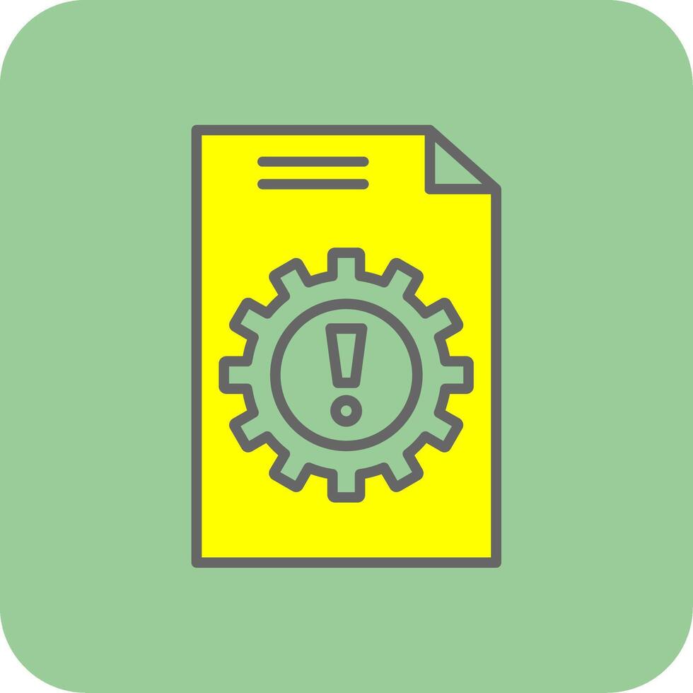 Crisis Management Filled Yellow Icon vector