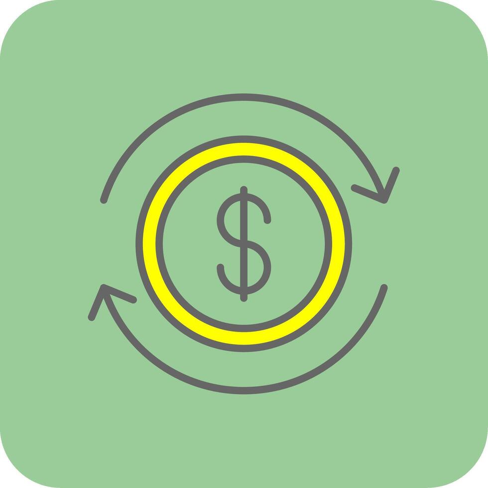 Business Continuity Filled Yellow Icon vector