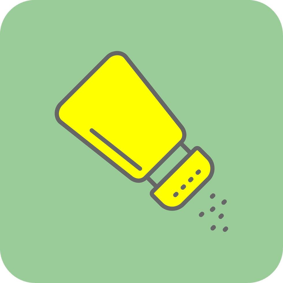 Shaker Filled Yellow Icon vector