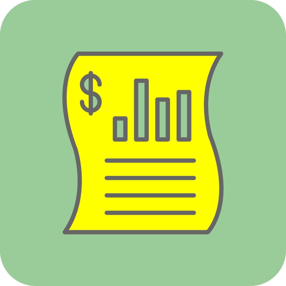 Financial Reporting Filled Yellow Icon vector