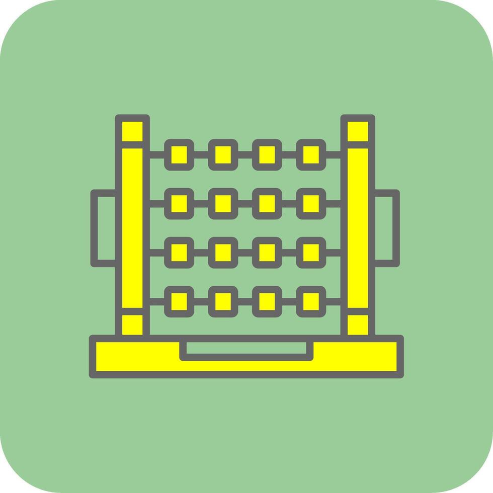 Abacus Filled Yellow Icon vector