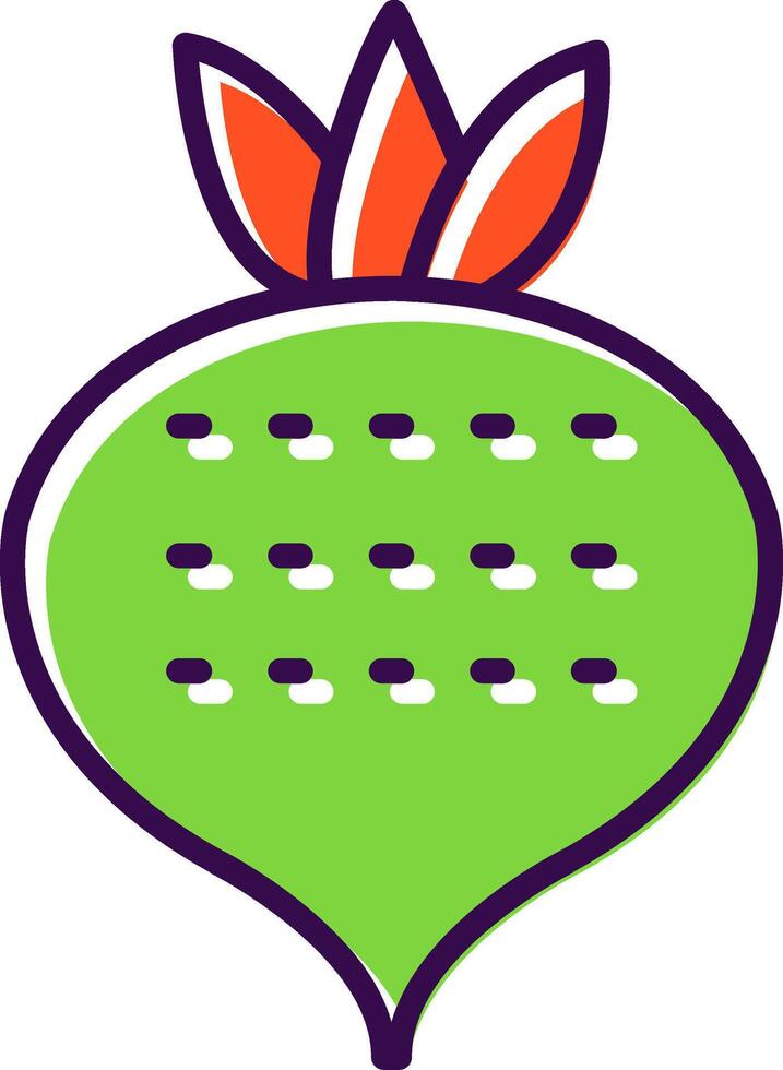 Turnip filled Design Icon vector