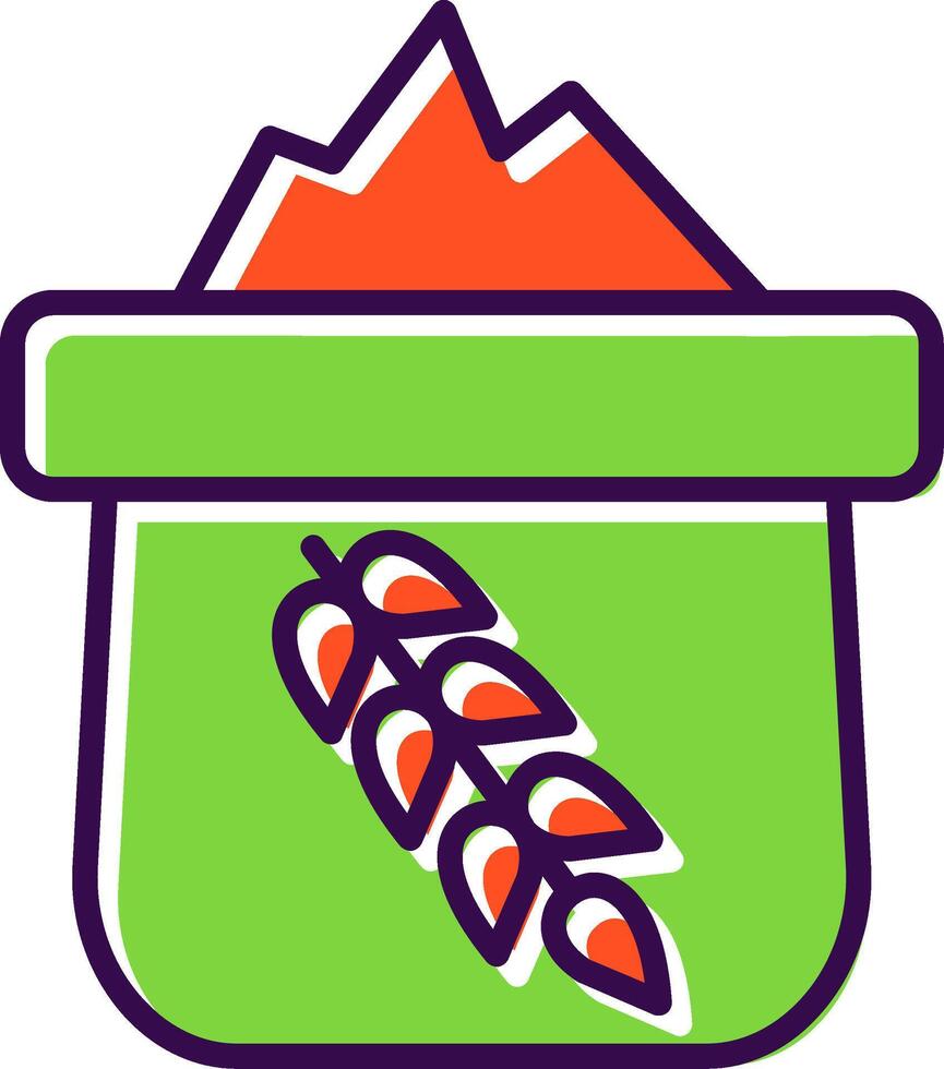Flour filled Design Icon vector