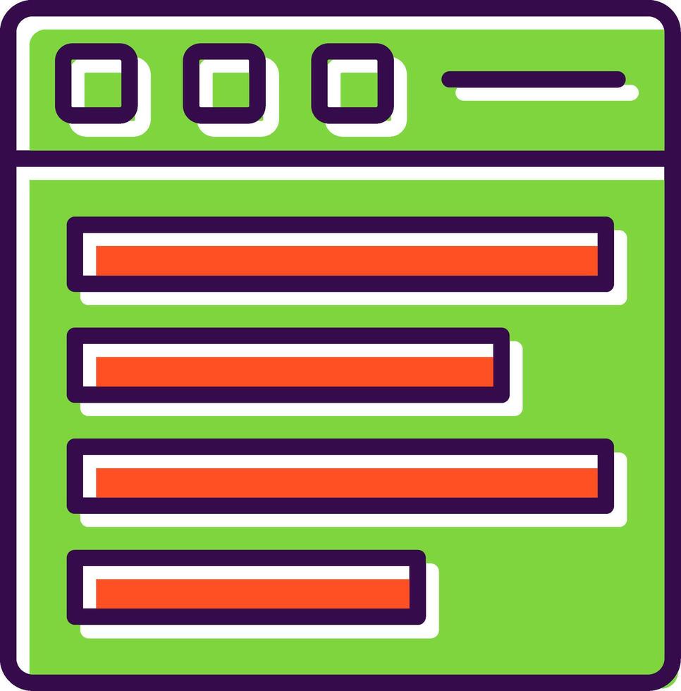 Browser filled Design Icon vector