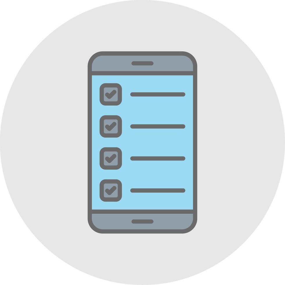 Smartphone Line Filled Light Icon vector