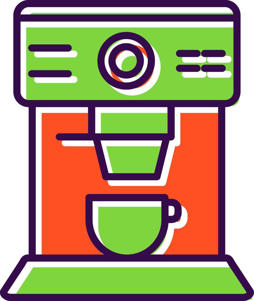 Coffee Machine filled Design Icon vector