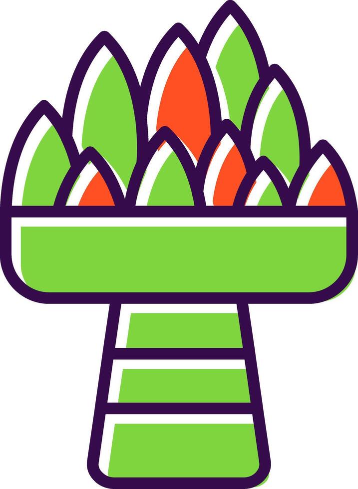 Artichoke filled Design Icon vector