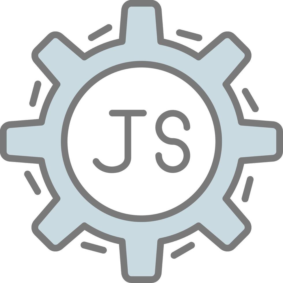 Javascript Line Filled Light Icon vector