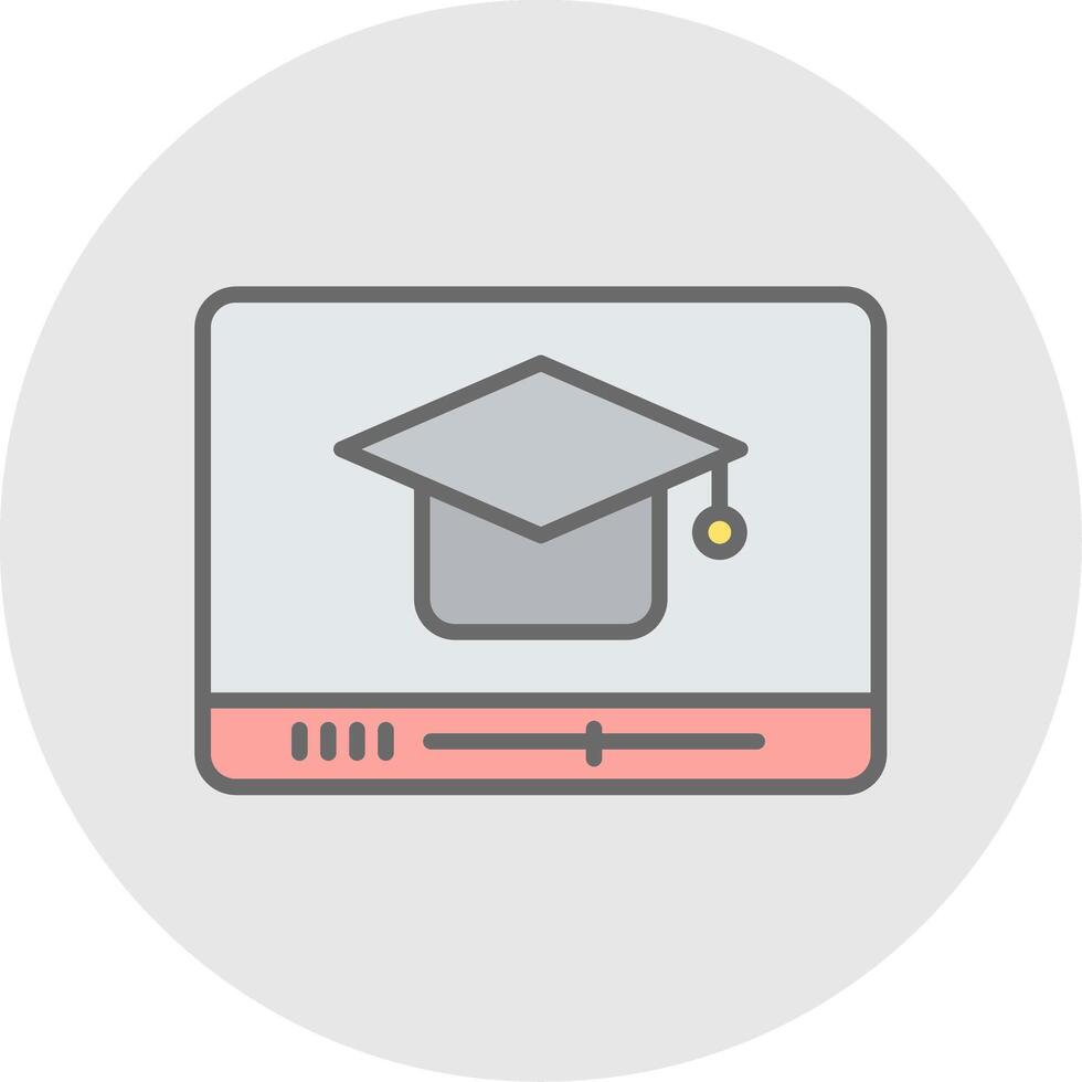 Educational Line Filled Light Icon vector