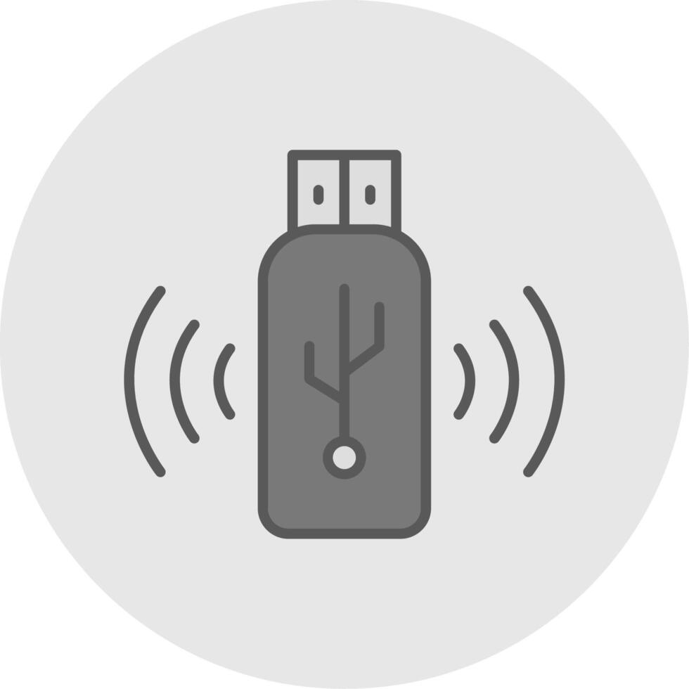 Usb Line Filled Light Icon vector