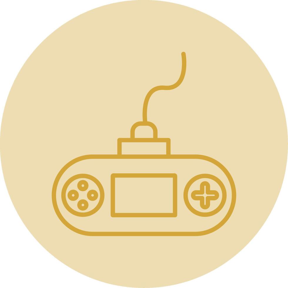 Console Line Yellow Circle Icon vector