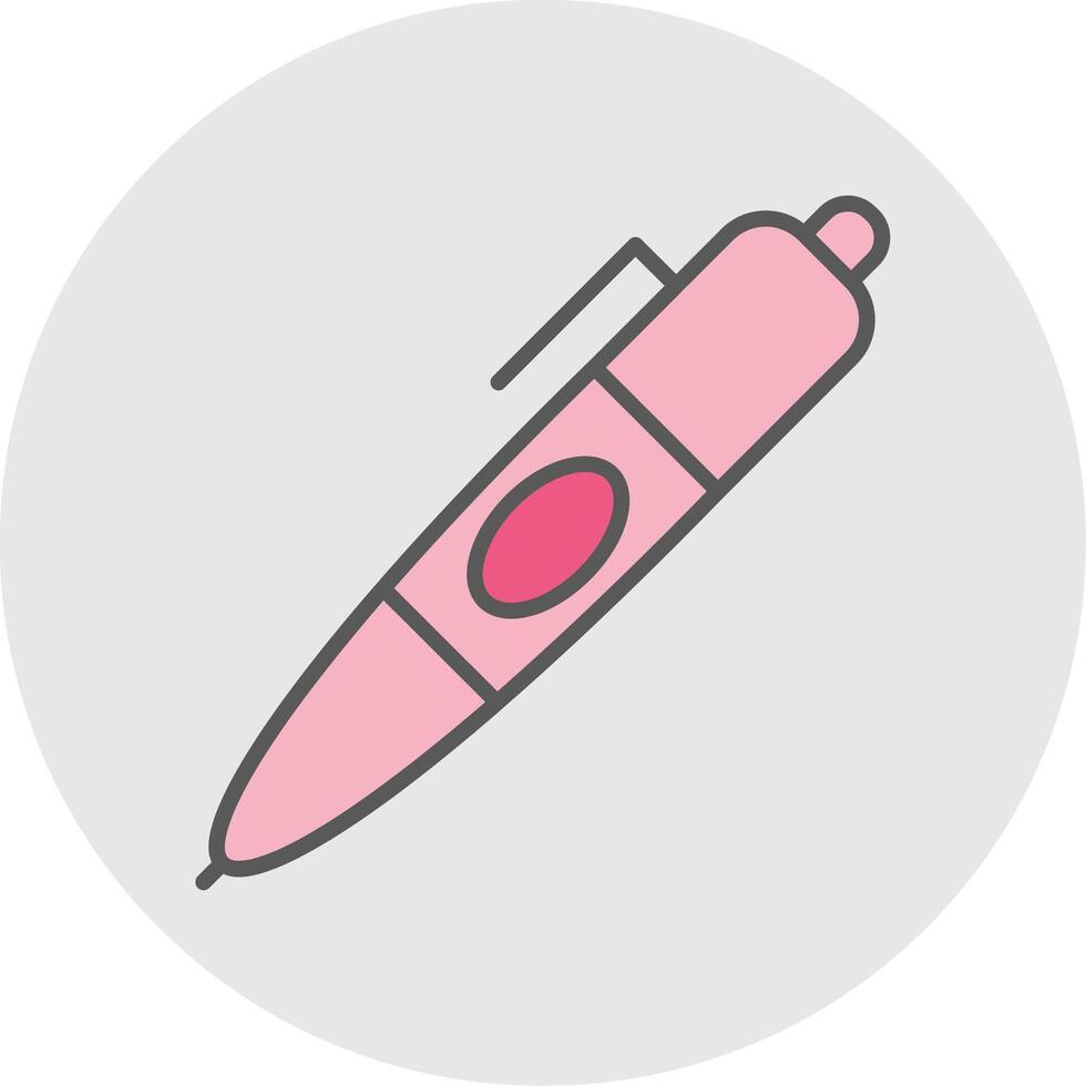 Pen Line Filled Light Icon vector