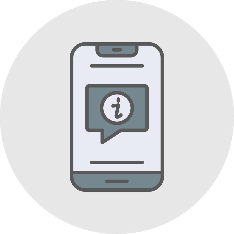 Information Line Filled Light Icon vector