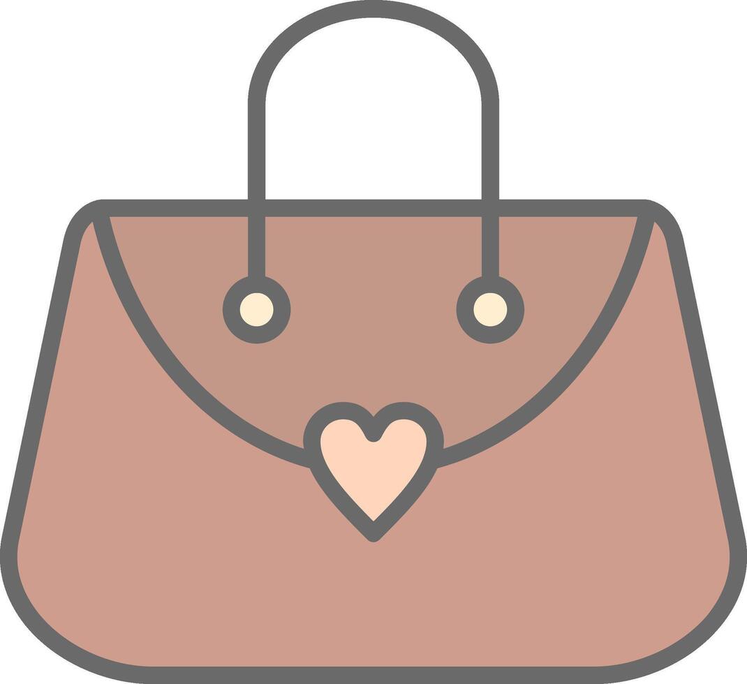 Purse Line Filled Light Icon vector