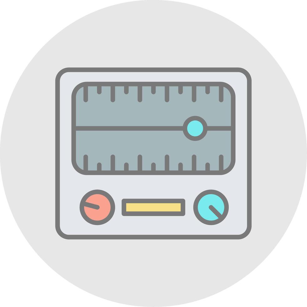 Dial Line Filled Light Icon vector