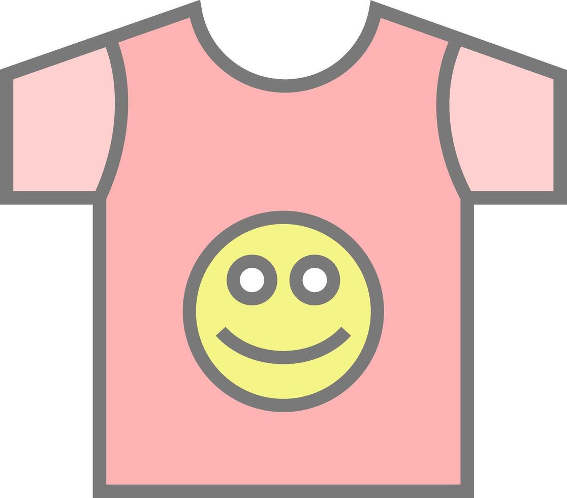 T Shirt Line Filled Light Icon vector
