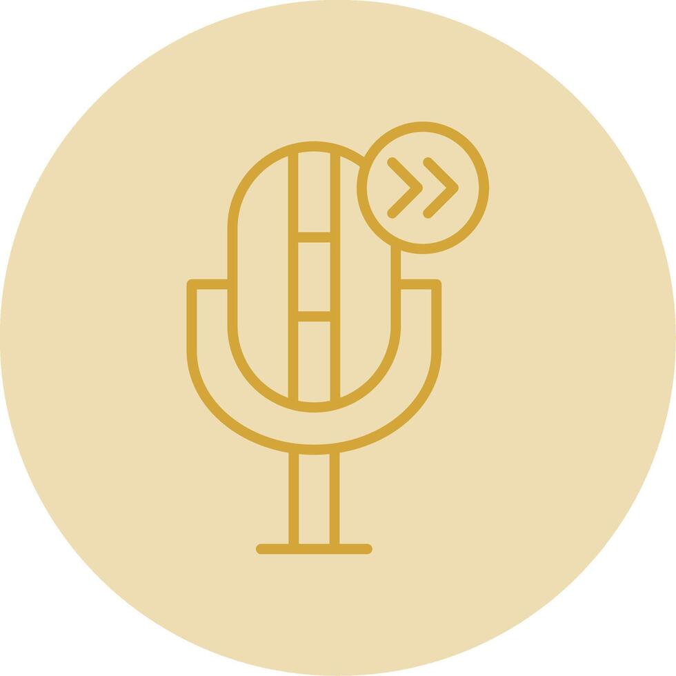 Skip Line Yellow Circle Icon vector