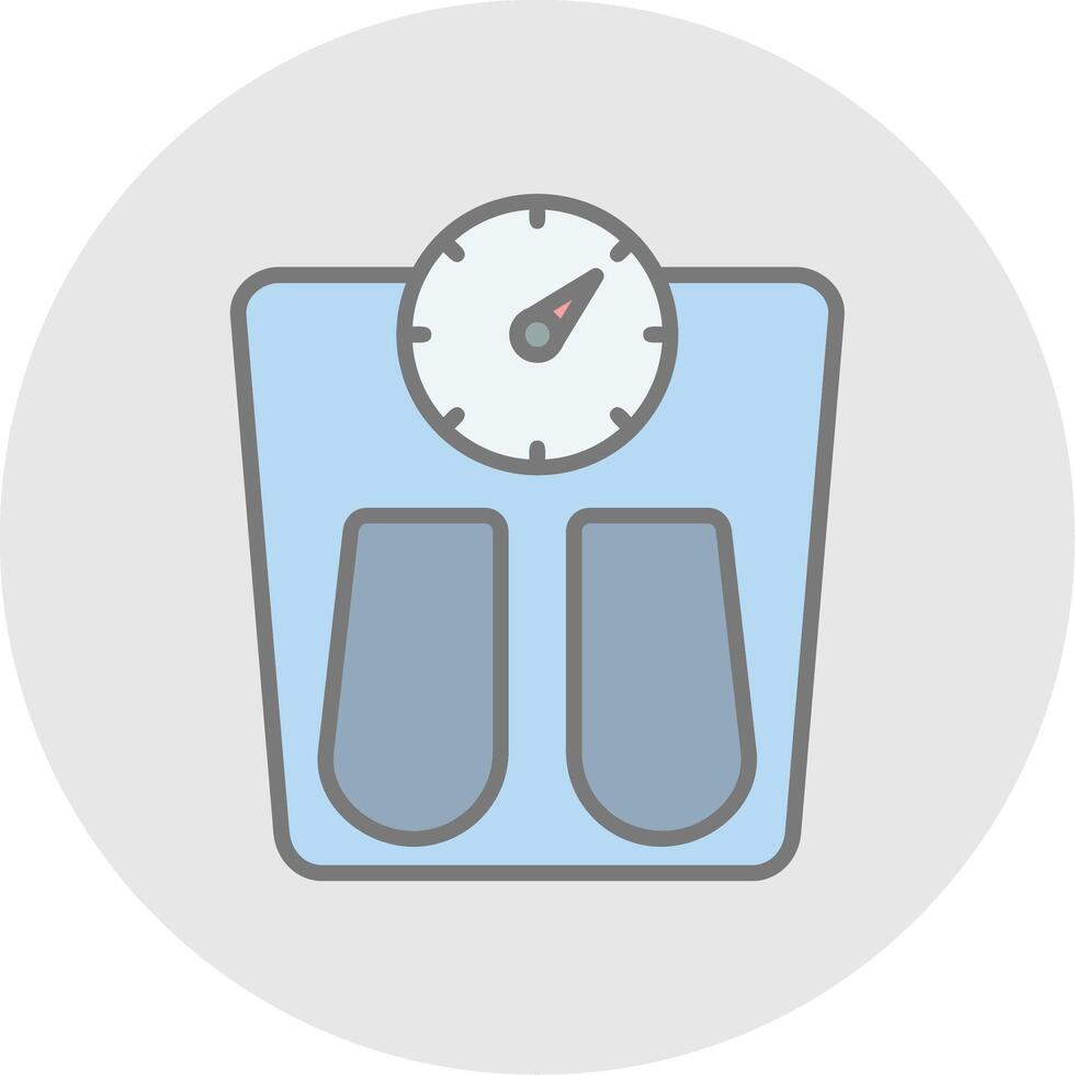 Scales Line Filled Light Icon vector