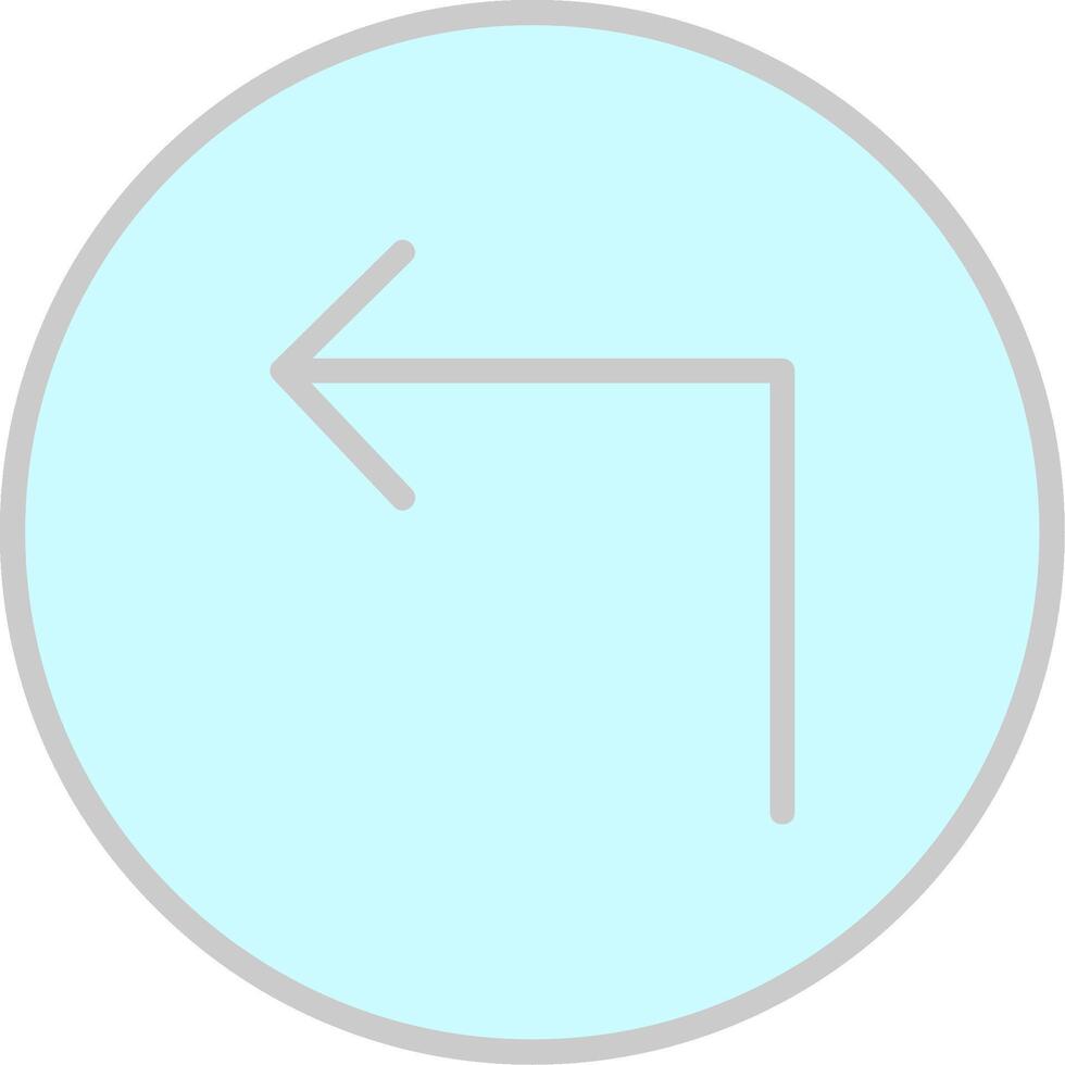 Turn Line Filled Light Icon vector