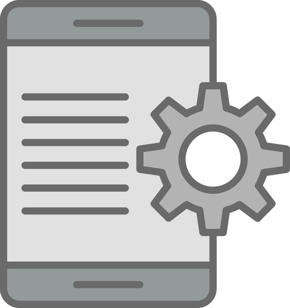 App Development Line Filled Light Icon vector