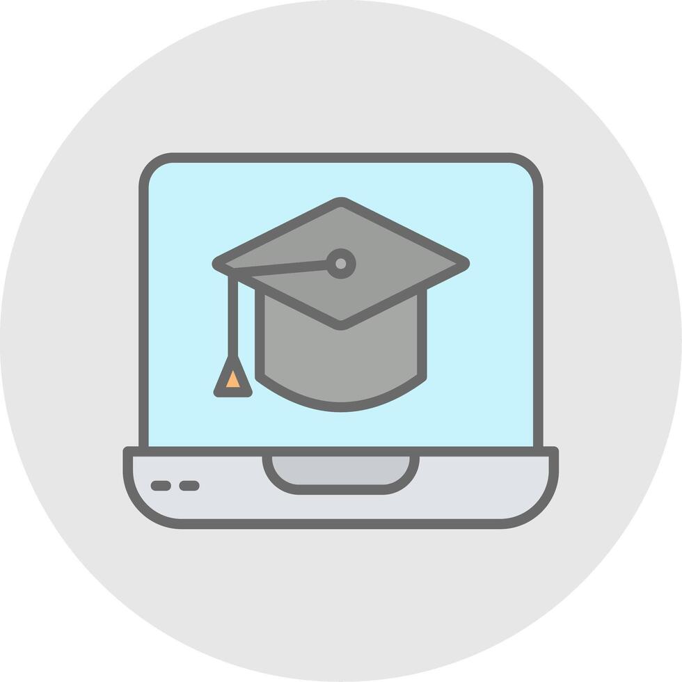 Education Line Filled Light Icon vector