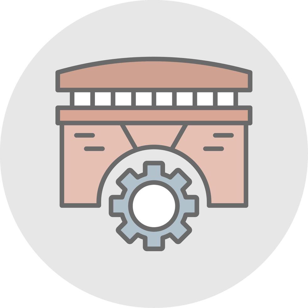 Bridge Line Filled Light Icon vector