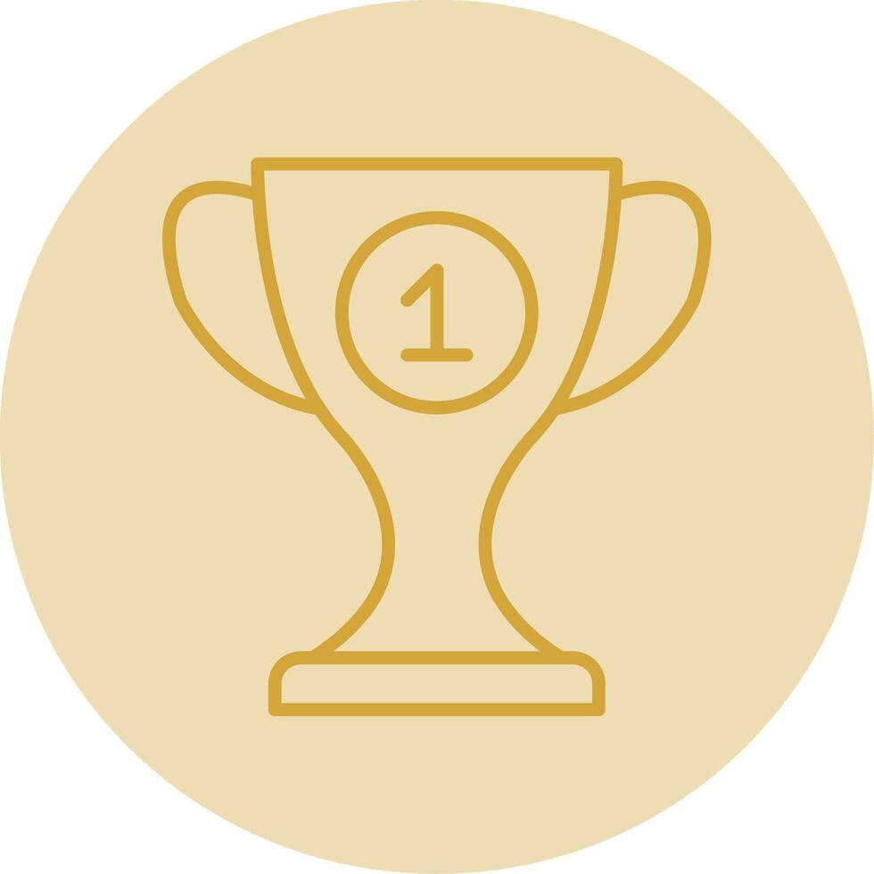 Cup Line Yellow Circle Icon vector